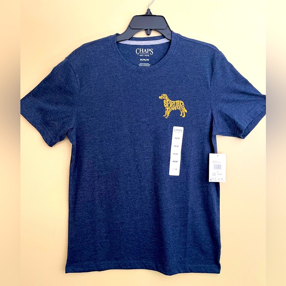 Chaps tee shirt in American Navy blue, size Medium